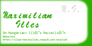 maximilian illes business card